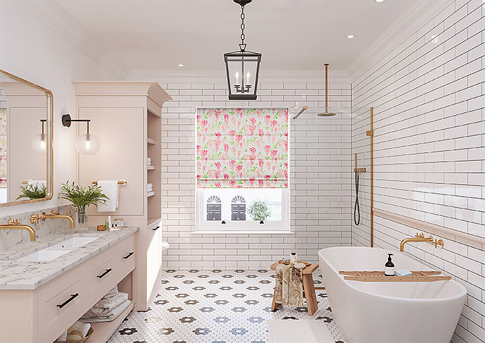 Wisteria Silk, Vivid Pink - Roman Blind - Image 8